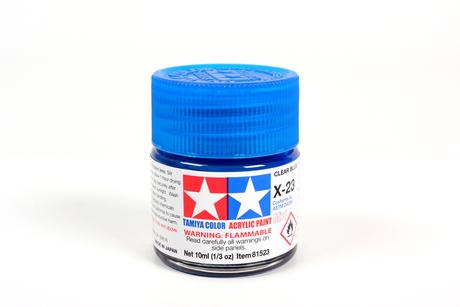 Acrylic Mini X-23 Clear Blue 10Ml Bottle