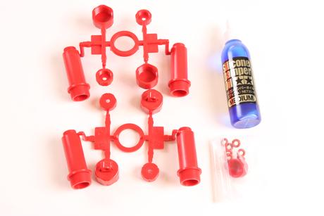 Rc Gp Tgm-02 Damper Cylinder Red W/Oil, 4Pcs/Pk (8 Require)
