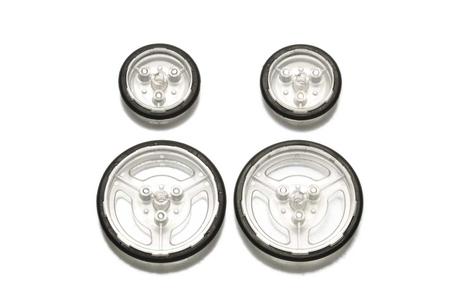 Slim Tire Set 36Mm, 55Mm Dia/Clear Wheels
