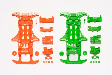Jr Fluorescent Chassis Set Vs Chassis  (Orange/Green)