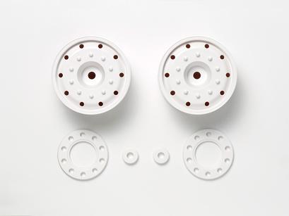 Rc 30Mm Hex Hub Wheels 2Pcs White
