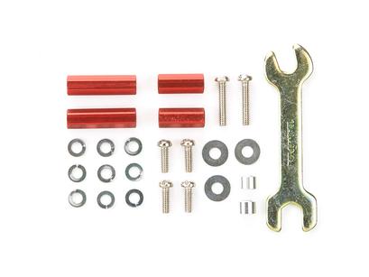 Jr Aluminum Hex Mount Set Red 10Mm/15Mm