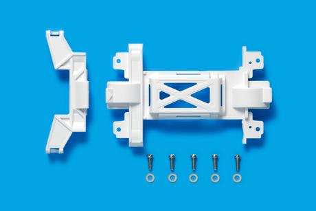 Jr Reinforced Gear Cover (Ms) White Mini 4Wd Station