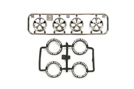 Jr Lp Tire/Wheel Set (5-Spoke) Black Plated