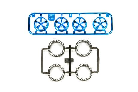 Jr Lp Tire/Wheel Set (5-Spoke) Blue Plated