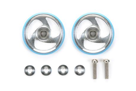 Jr 19Mm Alum Roller L. Blue W/Plastic Ring