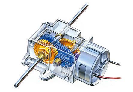 Low Current Motor Gearbox 3 Speed
