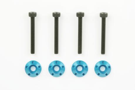 Rc Gb01 Wheel Bolt/Collar Set Aluminum (Blue)