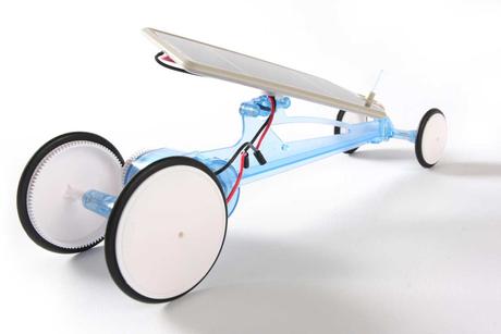 Solar Car Assembly Kit Clear Blue Body