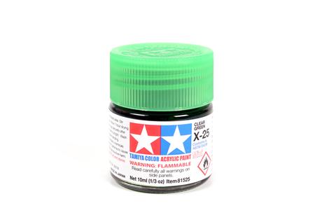 Acrylic Mini X-25 Clear Green 10Ml Bottle