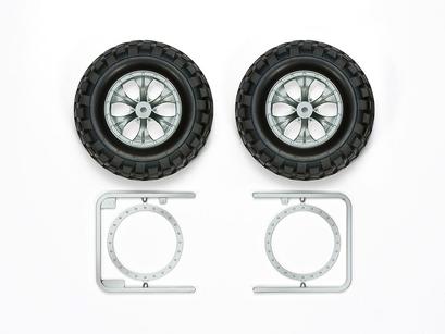 Rc Rock Block Tires W/Tapered 6-Spoke Wheels