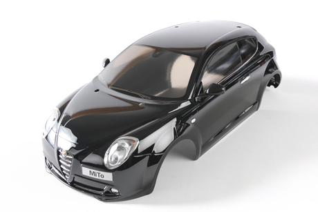 Rc Body Set Alfa Romeo Mito Finished Black (L) - Tamiya