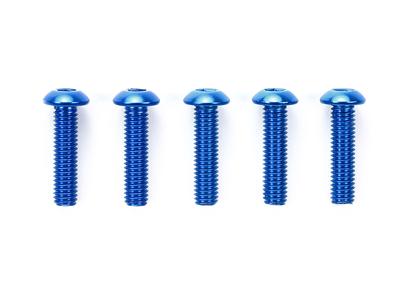 Rc 3X12Mm Socket Screw Round Head Blue 5Pcs