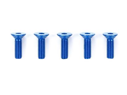Rc 3X10Mm Hex Head Screw Countersunk Blue 5Pcs
