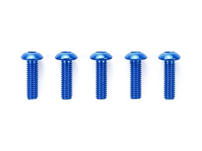 Rc 3X10Mm Socket Screw Round Head Blue 5Pcs