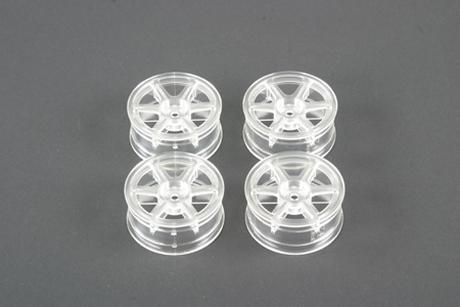 Rc 24Mm 6-Spoke Wheels-4Pcs Clear/+2