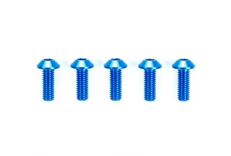 Rc 3X8Mm Hex Head Screws Hi-Grade Aluminum (Blue/5Pcs)