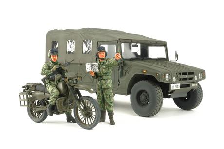 Jgsdf Reconnaissance Jgsdf Recon Motorcycle High Mobility Vehicle Set - Tamiya