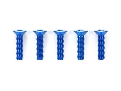 Rc 3X12Mm Hex Head Screw Countersunk Blue 5Pcs