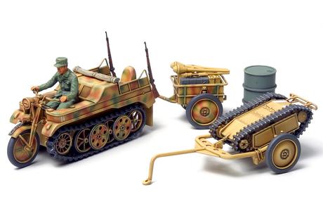 1/48 Kettenkrad W/Cart & Goliath Vehicle