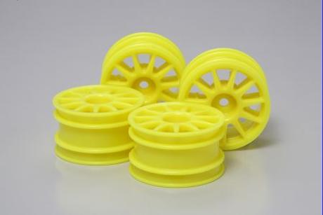 Rc M-Chassis 11-Spoke Wheels 4Pcs Fluorescent Yellow