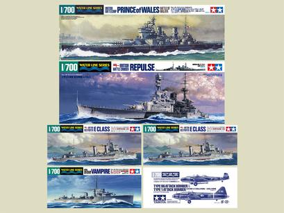 Battle Of Malaya Set 1/700 W/Background Pamphlet 3 Battle Of Malaya Set 1/700 W/Background Pamphlet