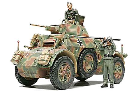 German Ab43 Armored Car W/Tamiya Figures