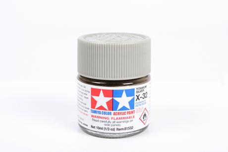 Acrylic Mini X-32 Titan Silver 10Ml Bottle