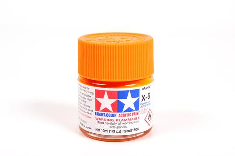 Acrylic Mini X-6 Orange 10Ml Bottle